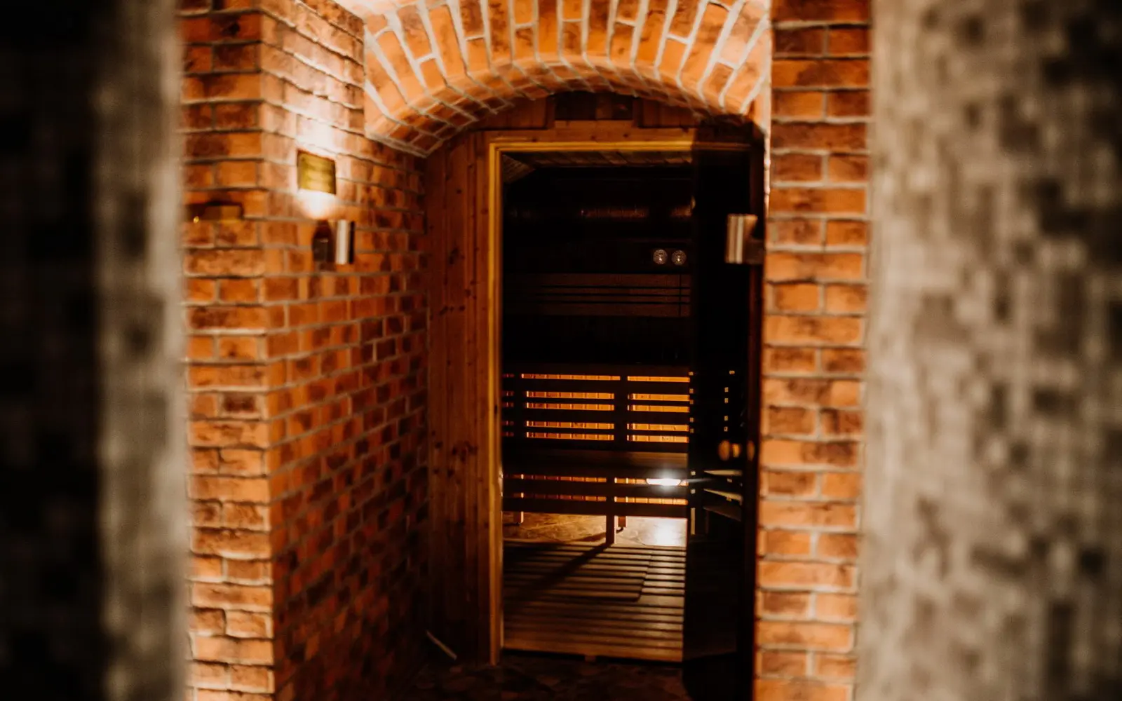 Sauna area in the underground of Orlové Manor